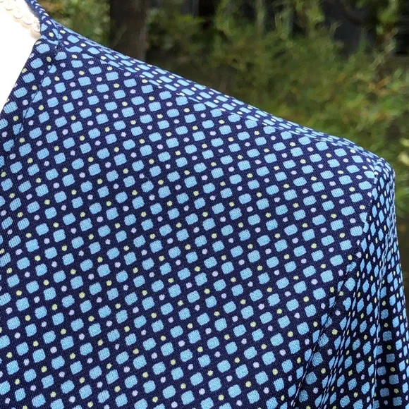 Isaac Mizrahi for Target Blue Print Wrap Dress, size M - Picture 8 of 15